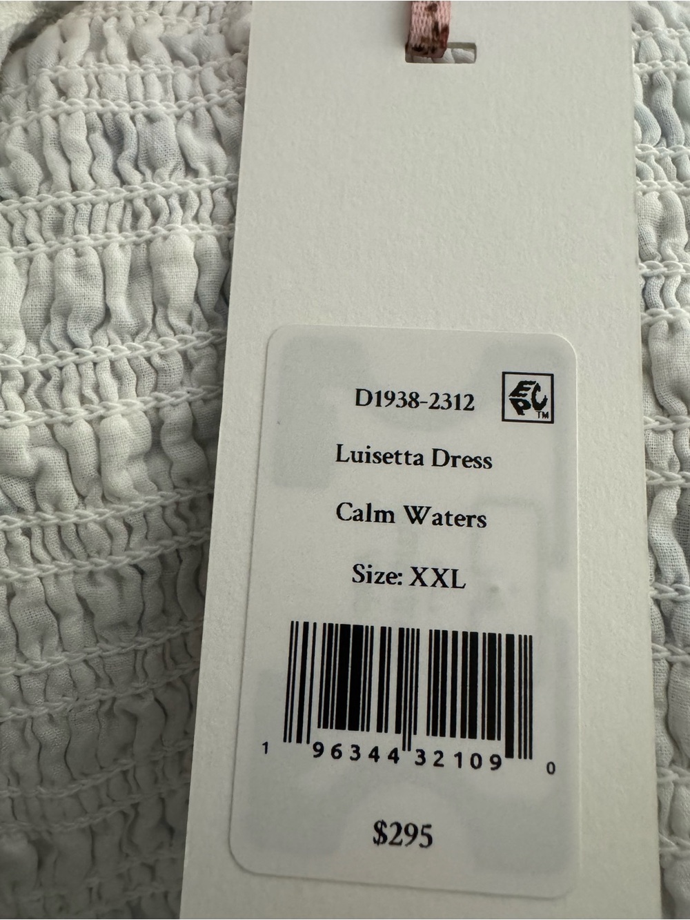 NWT Love Shack Fancy Blue White Flora Luisetta Halter Dress Sz XXL Retail $245 - Picture 6 of 7